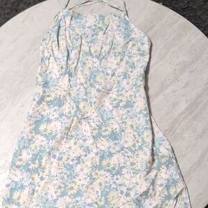 RVCA Floral Mini Dress - Blue and Yellow